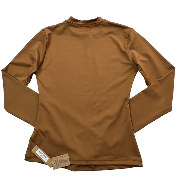 SKIMS Swim Long Sleeve Shirt Almond XXS Rash Guard - Picture 3 of 11